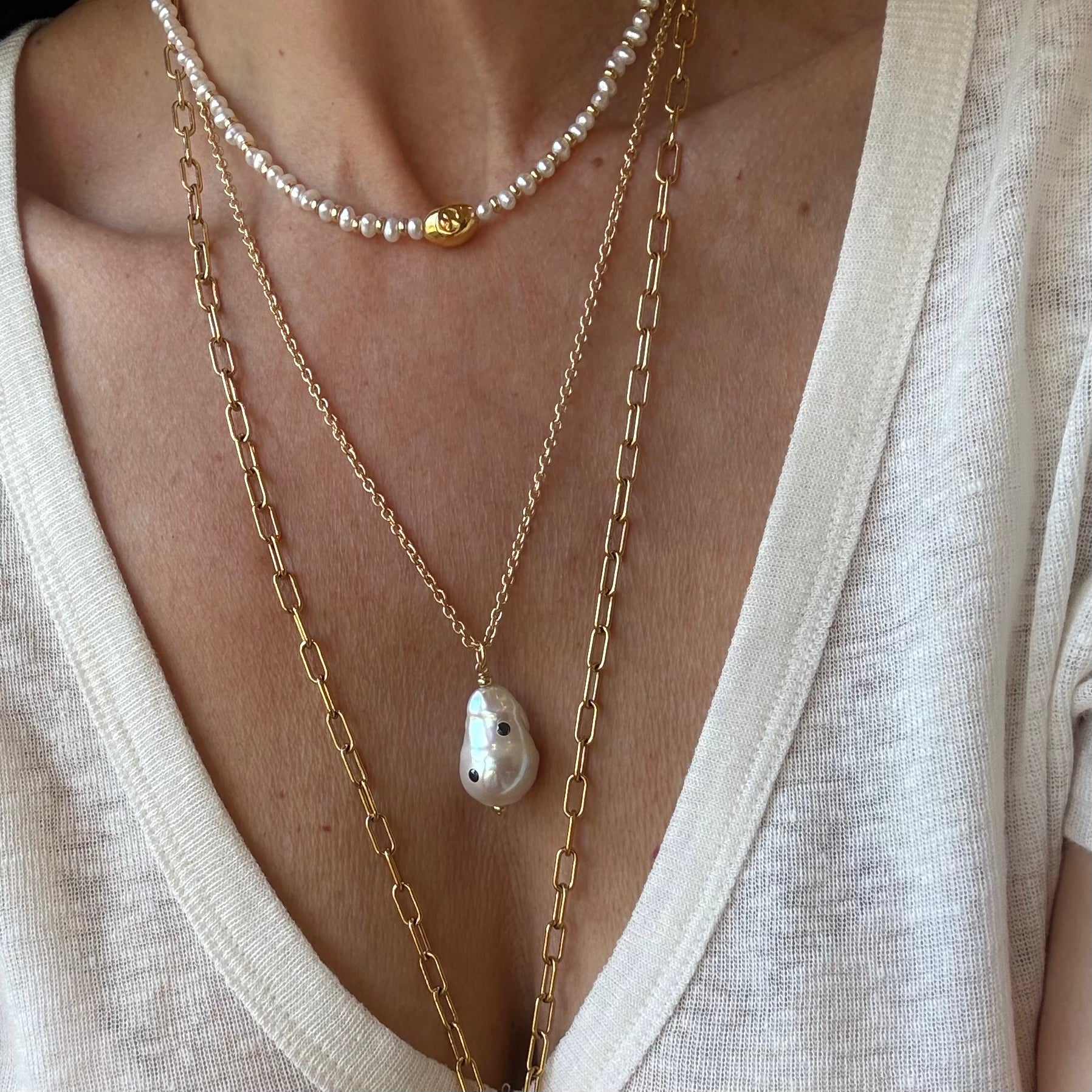 Gold Pearl Drop פרל דרופ זהב